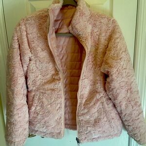 Gently used girls North Face reversible jacket.